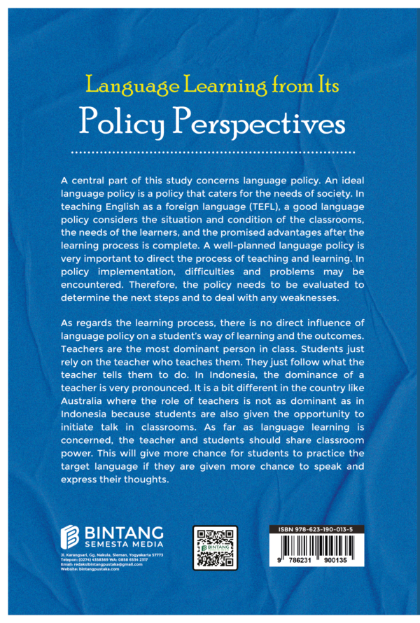 LANGUAGE LEARNING FROM ITS POLICY PERSPECTIVES