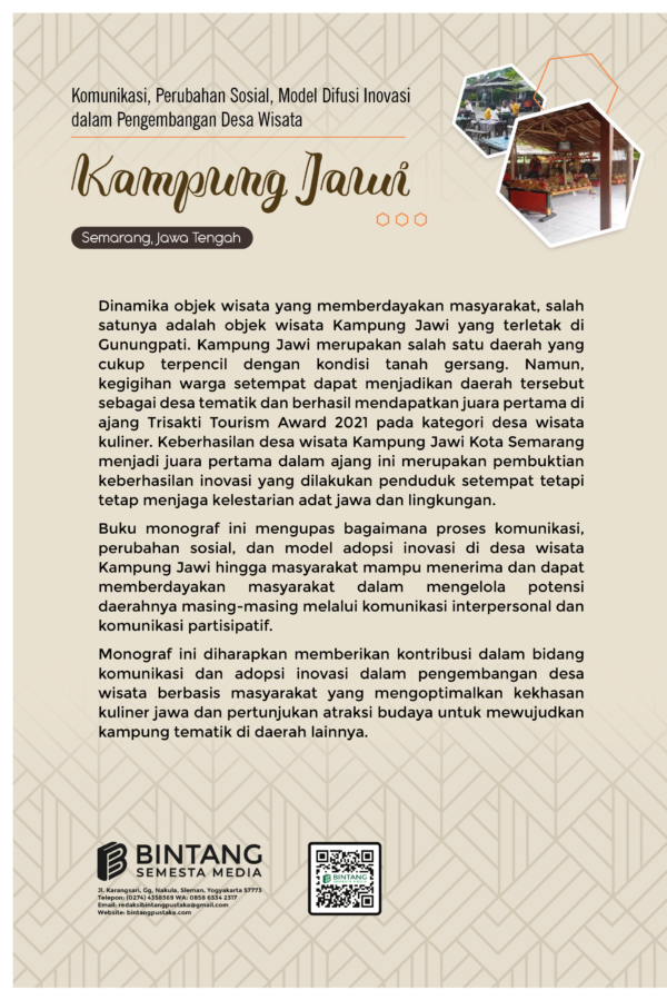 Komunikasi, Perubahan Sosial, Model Difusi Inovasi dalam Pengembangan Desa Wisata : Kampung Jawi, Semarang, Jawa Tengah